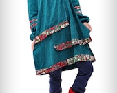 China doll/women dress/ long blouse/blue/black