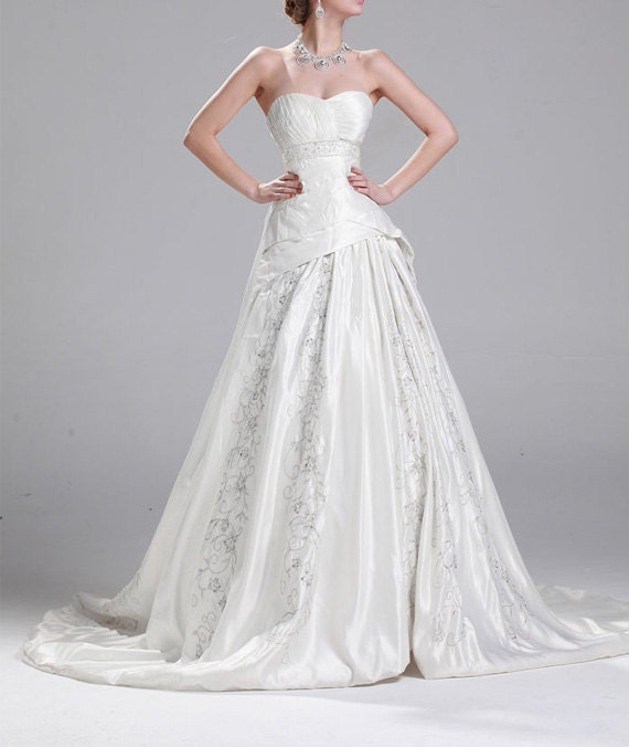 Lauren/wedding gown/women clothing/dress/long/silk/elegant/custom made/ALL SIZE