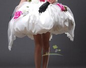 Fairy/wedding gown/women clothing/bridal dress/prom dress/short/bubble bottom/flowers/custom made/ALL SIZE