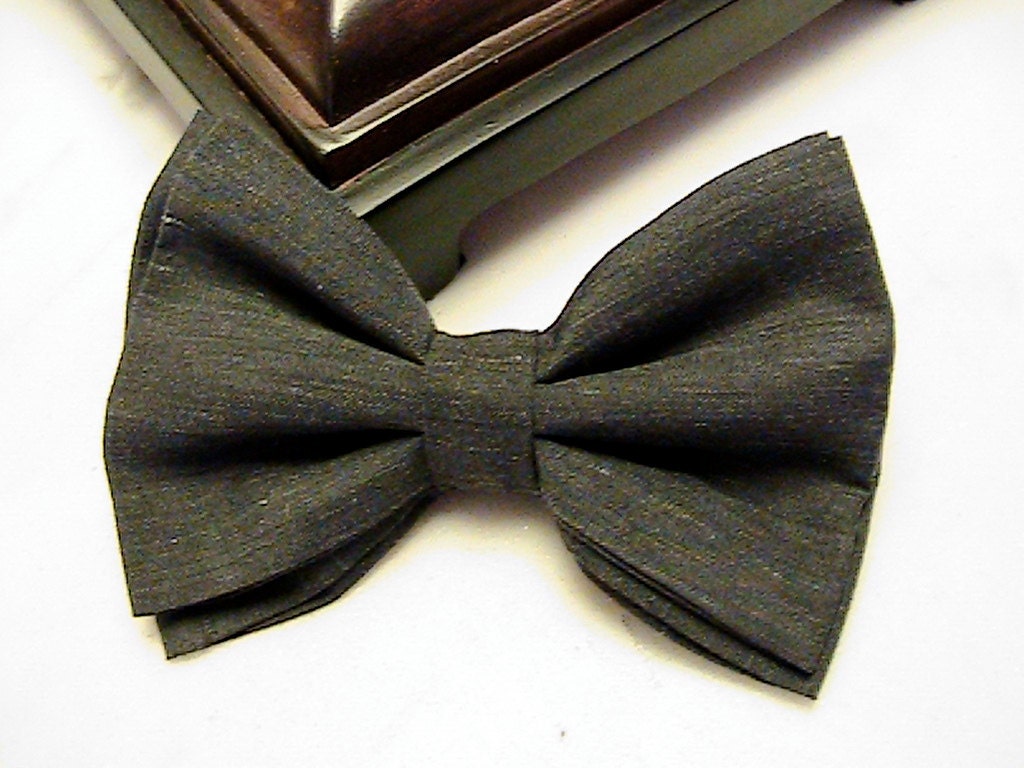 Boys Bow Tie - Charcoal Heather Grey