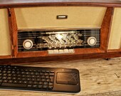 Steampunk Computer, PC inside an vintage wooden radio box, Personal Computer / Vintage Radio Case