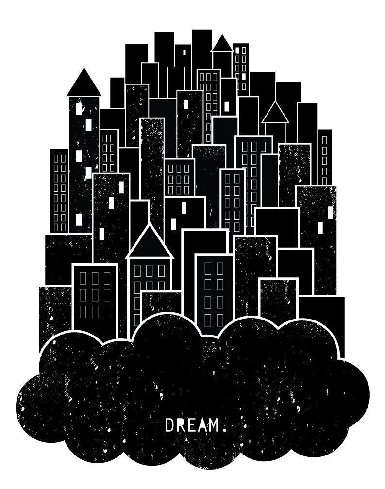 11 x 14 screen print "Dream"