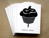 Cheer Up Cupcake Greeting Card 6 Pack (Recycled Paper)