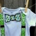 Swanky Baby Boy Onesie Bow Tie and Suspenders "The Spring Bean"