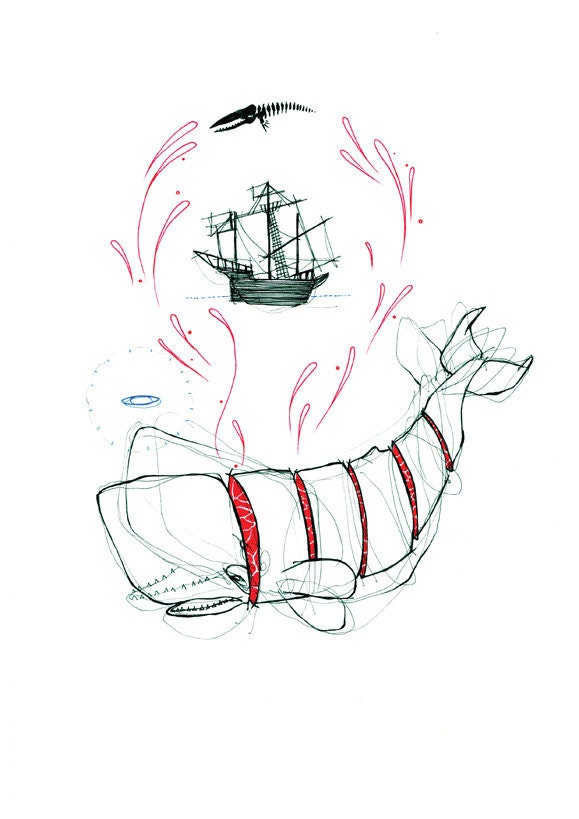 Sushi Whale A4 Print LIMITED EDITION