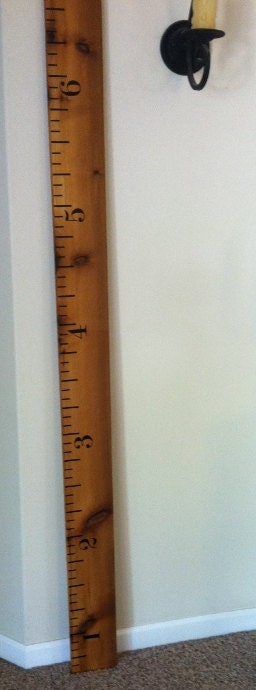 Antique Ruler Growth Chart.  VINYL ONLY.