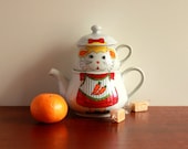 Vintage Teapot and cup stacked - Miss Rabbit