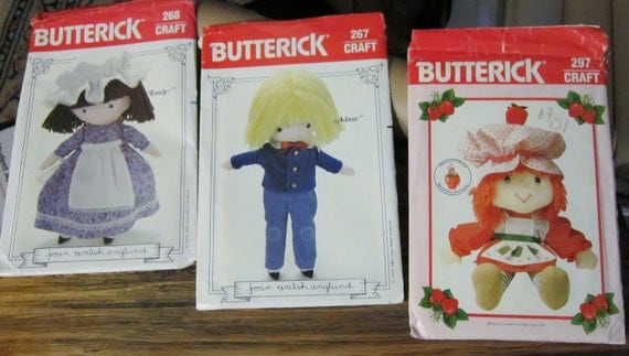 Butterick Craft Patterns 267 268 & 297 Joan Walsh Anglund