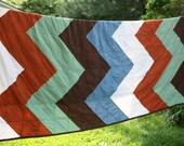 CUSTOM modern chevron quilt - Queen