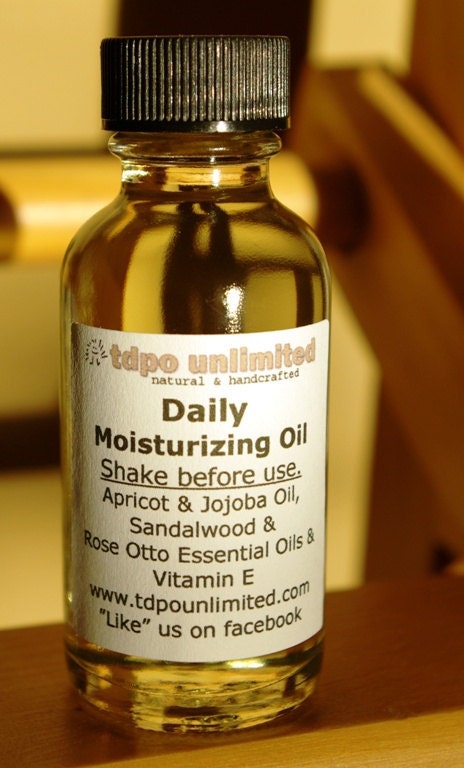 Daily Moisturizing Oil with an Apricot Oil base, essential oils and Vitamin E