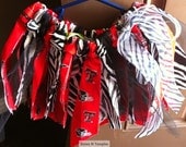 Scrappy Tutu made from Tech and zebra fabric with black tulle