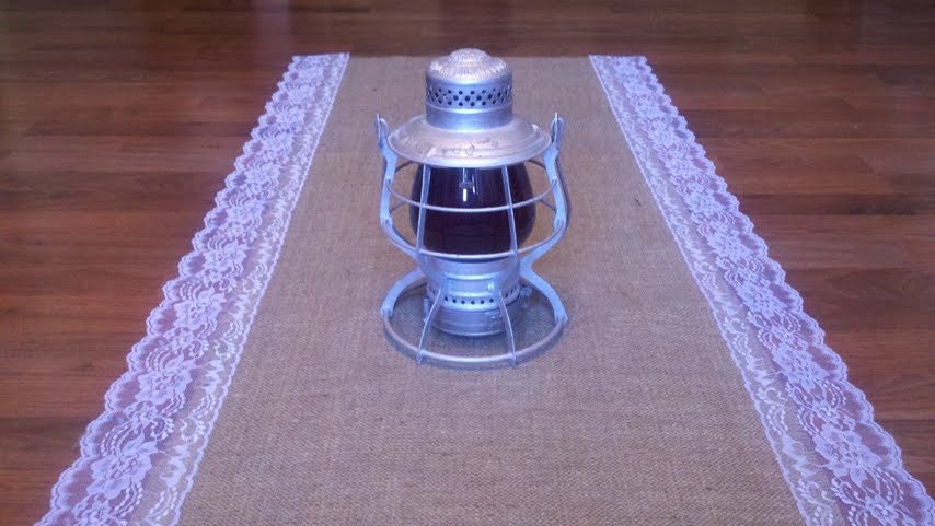 Burlap and Lace Table Runners with White Lace - RusticRunners