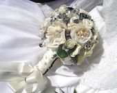 JULIET - Ivory Brooch Bridal Bouquet - JULIET