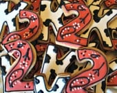 Western Cow and Bandana Print Decorated Sugar Cookies Cowgirl Cowboy Birthday Party Favors