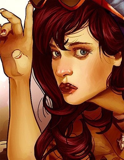 Retro pin up print