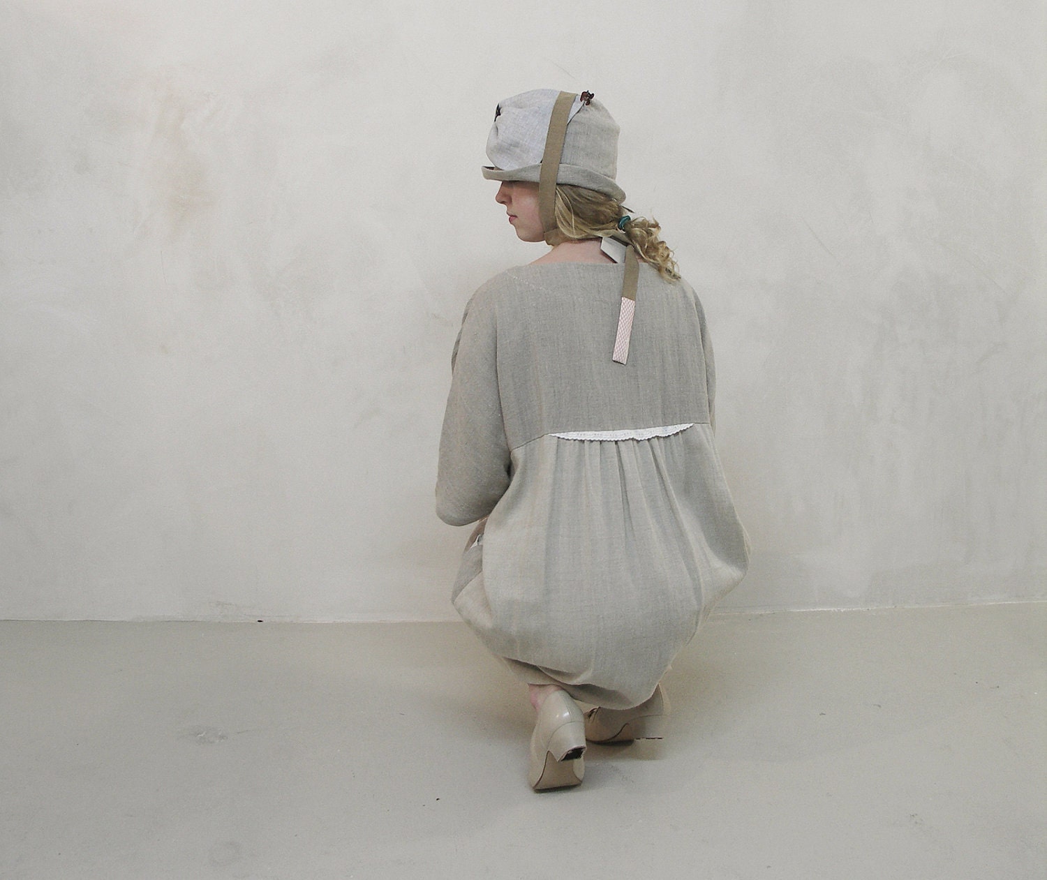 Two-tone Nippon linen dress