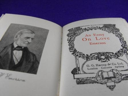 Rare Book Bonded Leather Miniature Sesame Booklets Essay On Love Emerson Publisher G.G. Harrop & Co. 1923