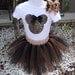 Cheetah Print Minnie mouse Tutu Set