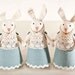 Set of 3. Rabbits handmade. Home Decor. Art. Decorative Toys For Room, Child's Room Decoration