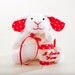 Bunny rabbit handmade with a heart in a gift box, Child's Room Decoration, White Rabbit