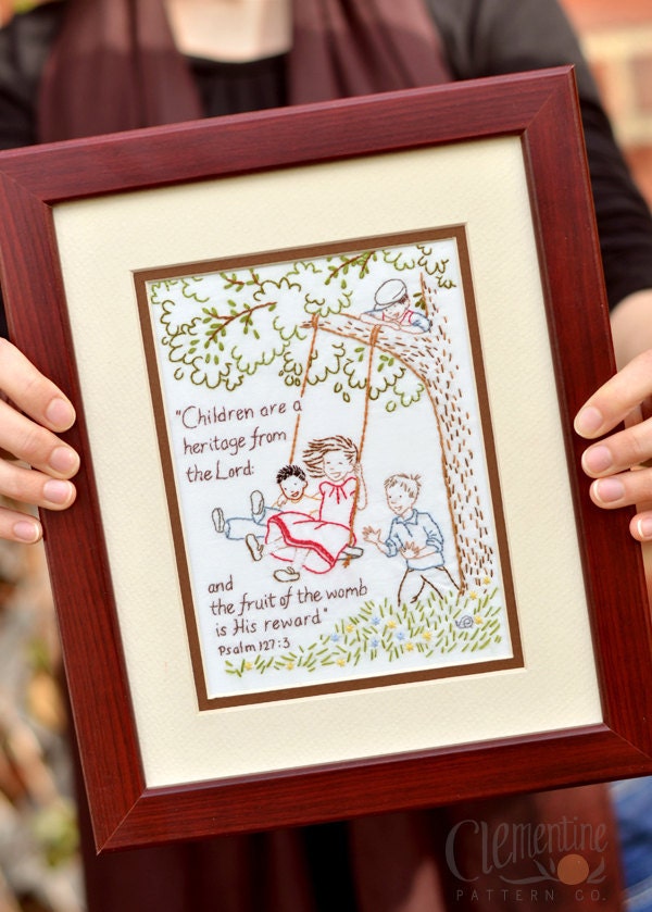 Psalm 127 Sampler - 100% Cotton Embroidery Pattern