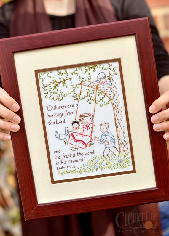 Psalm 127 Sampler - 100% Cotton Embroidery Pattern