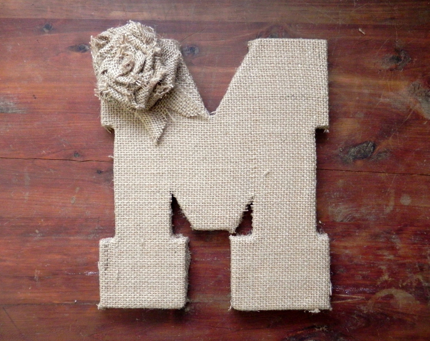 Burlap Letters - Rustic Wedding Moss Alternative (Other Sizes available) A - Z