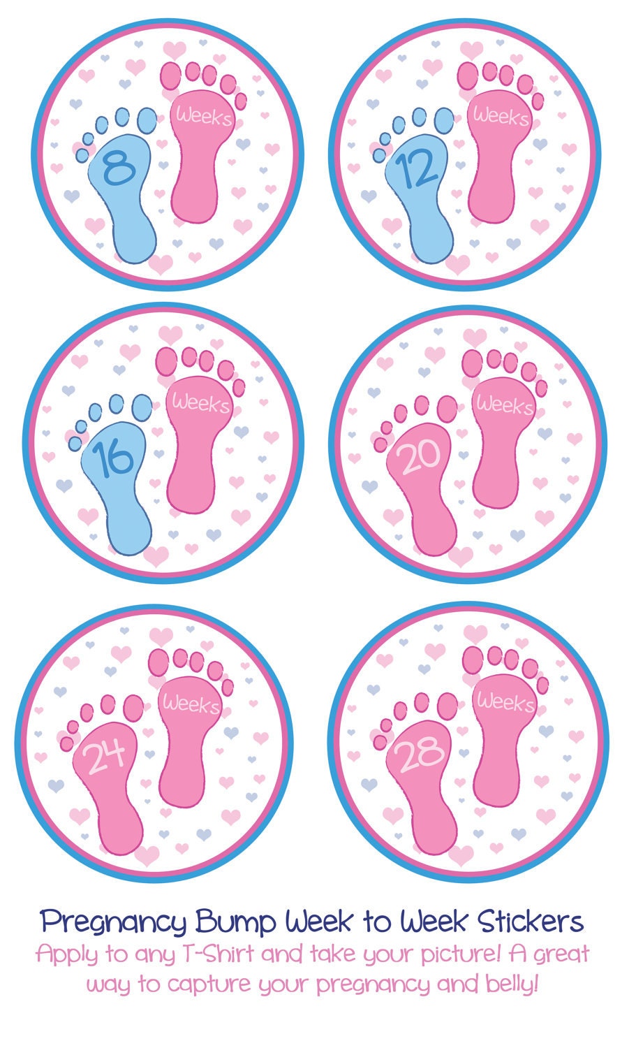 Mommy to Be Pregnancy Bump Weekly Stickers