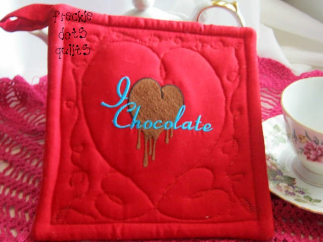 I Heart Chocolate Pot Holder