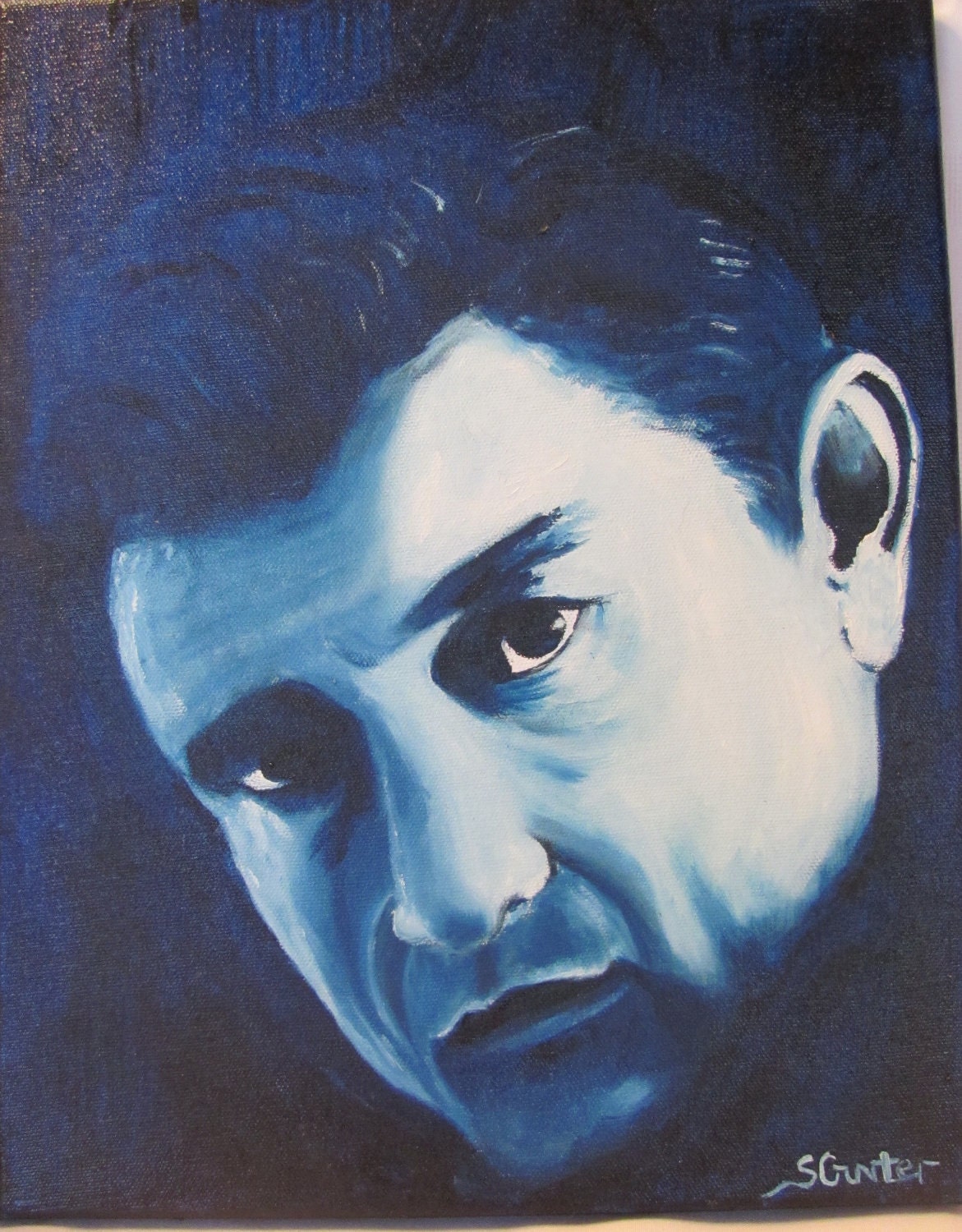 Johnny Cash painting
