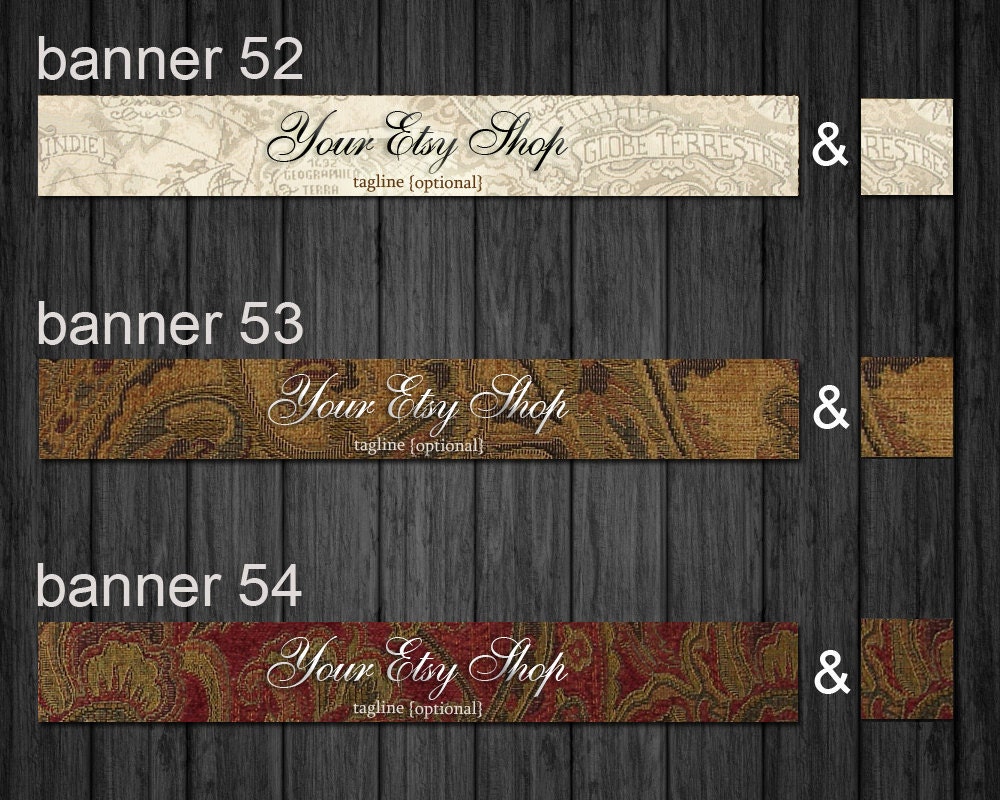 Etsy Shop Banners - Banner and Avatar -  Made to Order