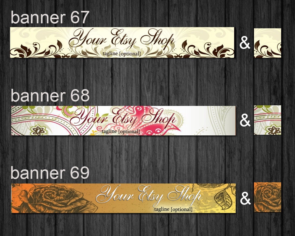 Etsy Shop Banners - Banner and Avatar -  Made to Order