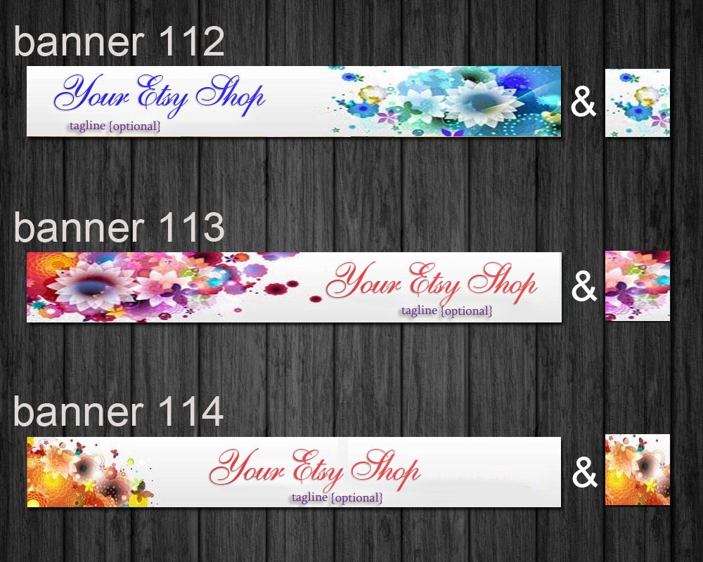 Etsy Shop Banners - Banner and Avatar -  Made to Order