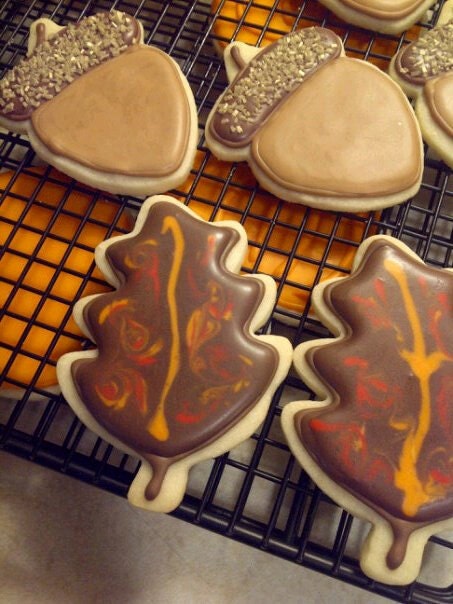 Autum themed sugar cookies