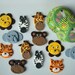 Edible Fondant Cupcake Toppers and Safari Liners Safari Animals Package