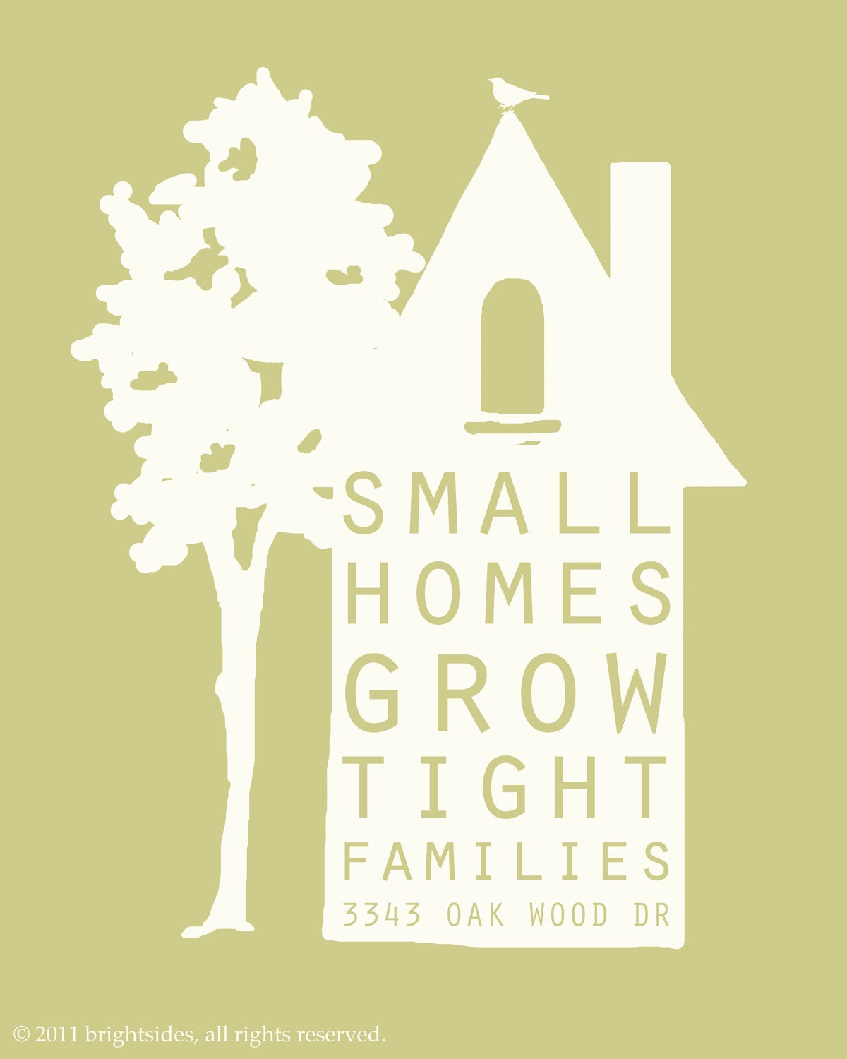 small homes - 8x10" - customizable - Mother's Day gift