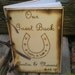 Rustic Chic Wedding Guest Book or Words of Wisdom Book Personalized