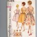 1960s One Piece Dress with Fitted Bodice, Back Button Detailing, and Gathered Skirt - Simplicity 3964 - Complete Original Pattern