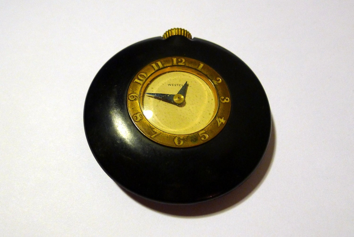 Bakelite Art Deco Westclox 1930s Purse Clock