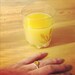 Yellow Zircon Ring - Silver Zircon Ring - Gray & Yellow