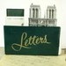Letter Holder Mail Holder Mid Century Green Gold