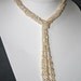 White freshwater pearl lariat, white cultured pearl necklace, Désir de Perle collection