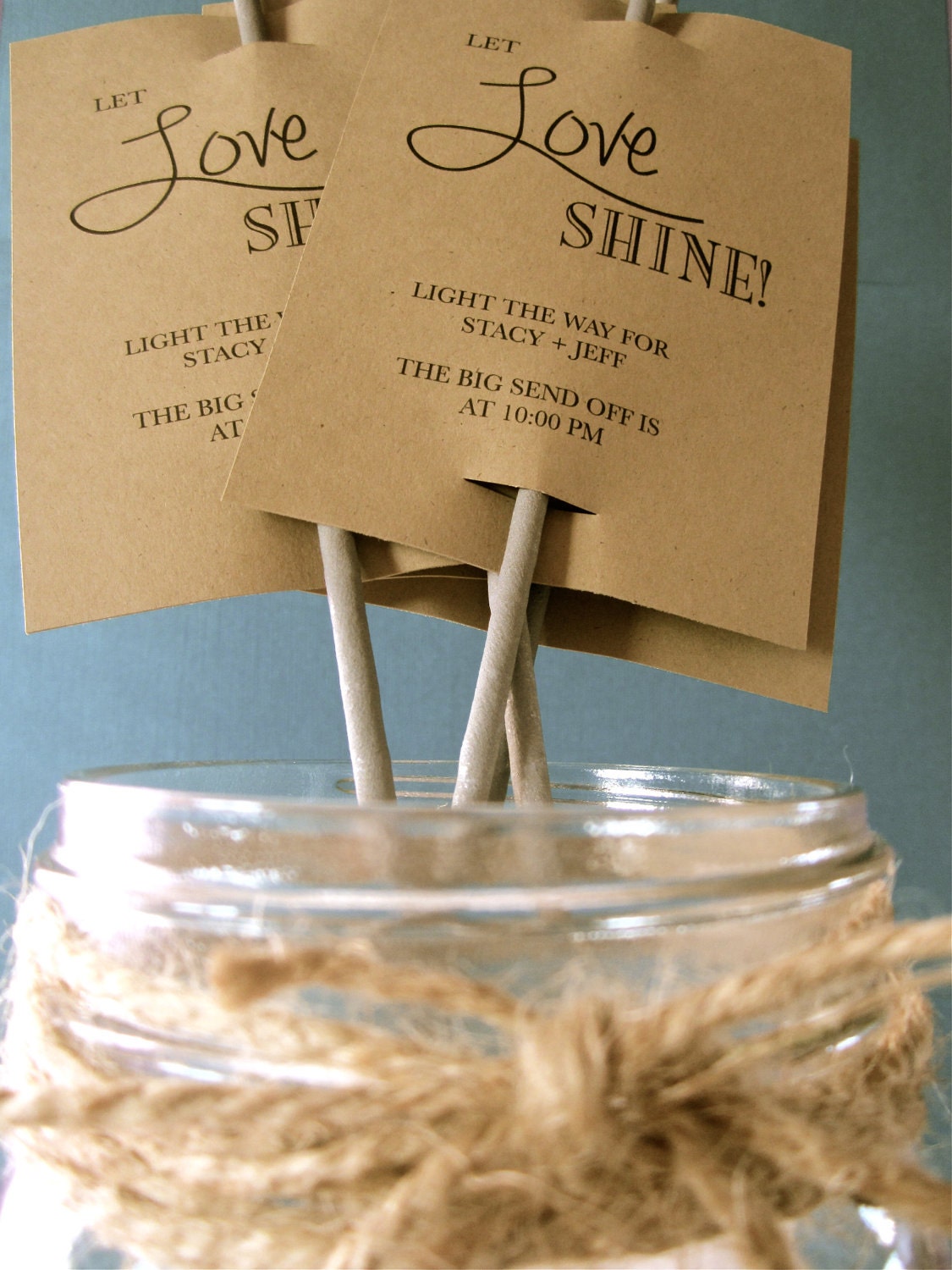 20 Let Love SHINE/ Sparkler Send Off Tags/ Wedding/ Pick Your Own Colors