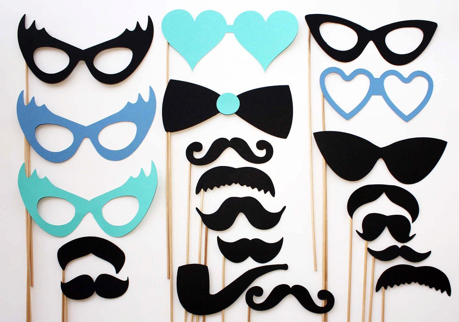 Photo Booth Props - 20 Piece - Party Photo Props