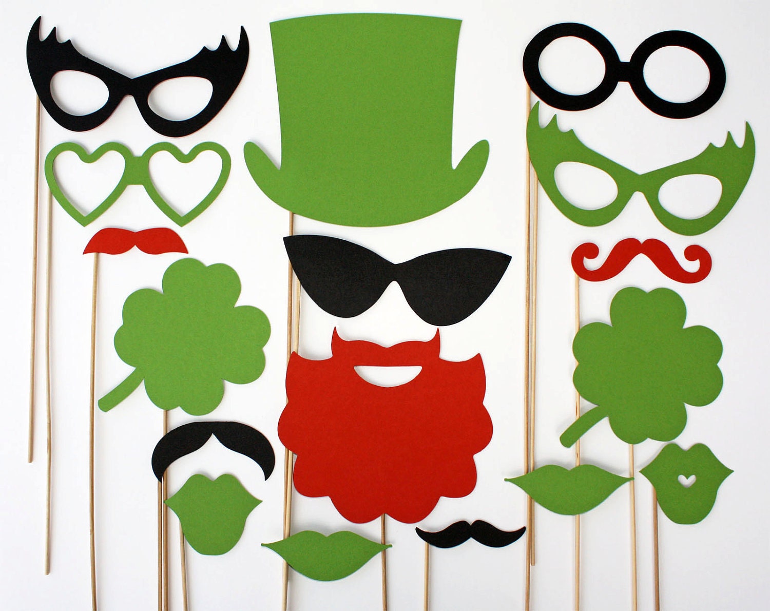 St. Patrick's Day Photo Booth Props - 17 Piece