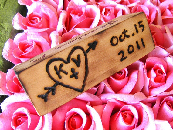 6 Rustic wedding placecards personalized place cards engraved wood monogram country barn farm