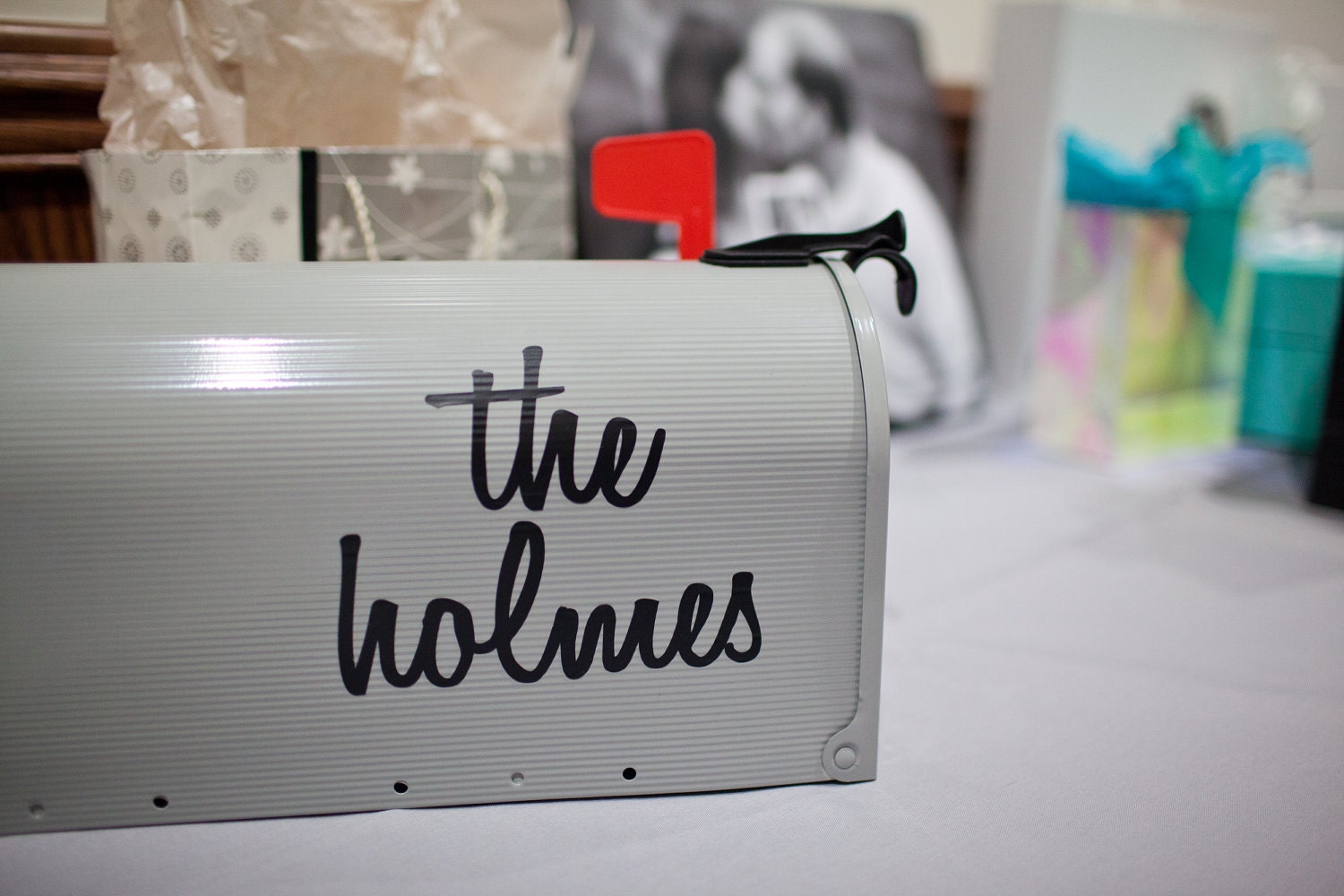 CUSTOM vinyl mailbox decal - NEW COLOR