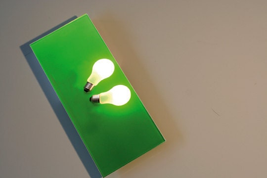 Wall Sconce - Modern Lighting Fixture - Perito Moreno Green Long Heart