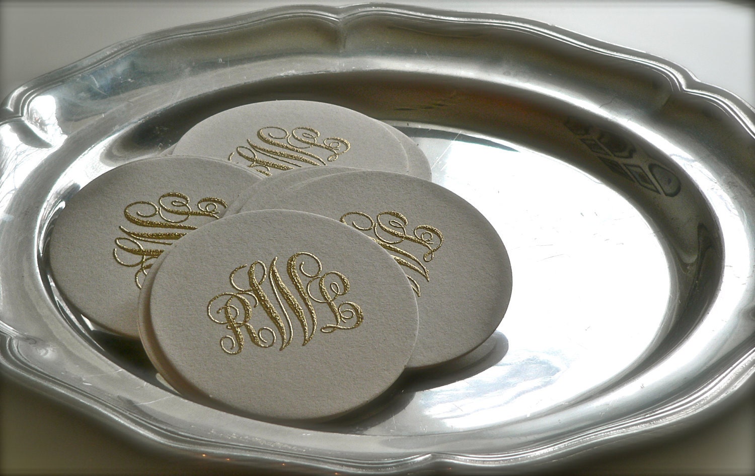 Custom Monogram Coasters set of 20