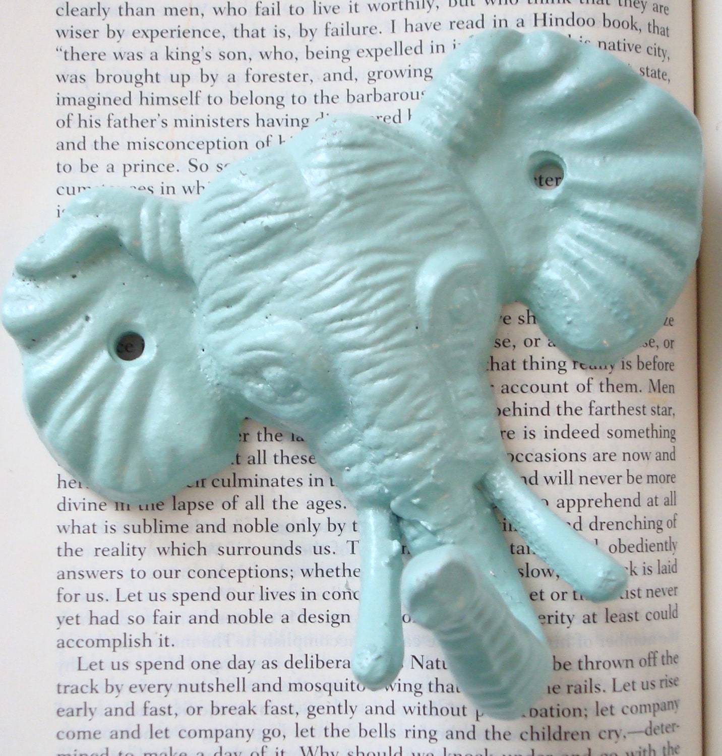 elephant wall hook - childrens coat hook - cast iron hook - nursery decor - jewelry holder - bathroom fixture